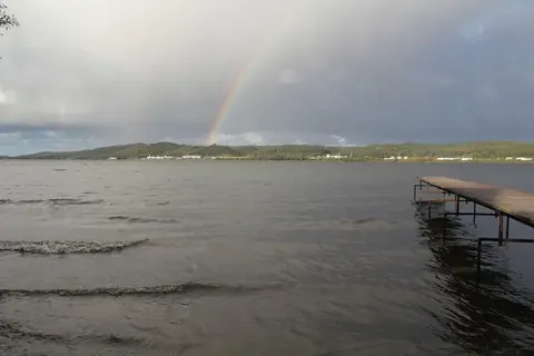 Jezioro Żarnowieckie po burzy